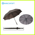 Paraguas promocional de alta calidad del golf de la fibra de vidrio de Pongee de 2016 barras sólidas